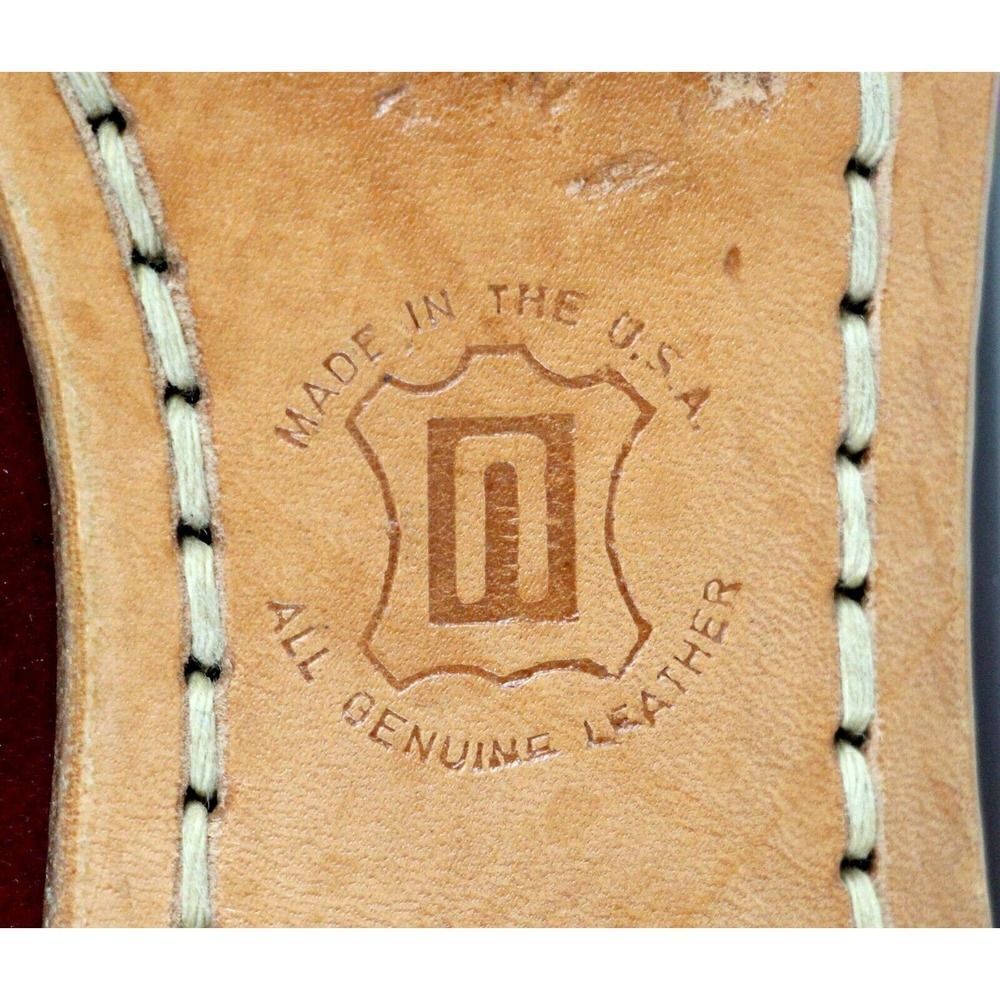 Nordstrom DARK RED GENUINE LEATHER LOAFER FLATS ROUND TOE SLIP ON SHOES Sz 7 W - Picture 9 of 11